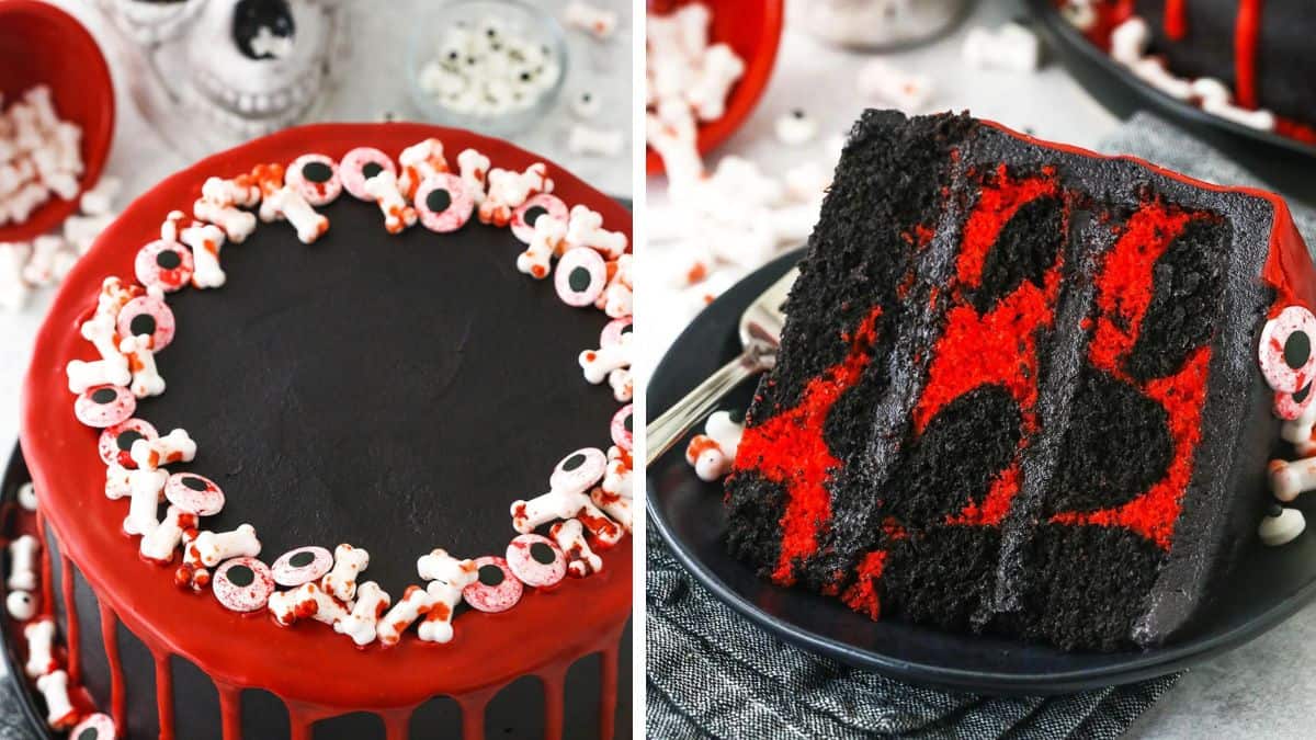 Spooky Halloween Marble Cake