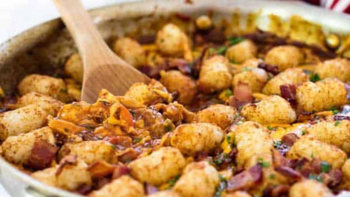 BBQ Chicken Tater Tot Skillet