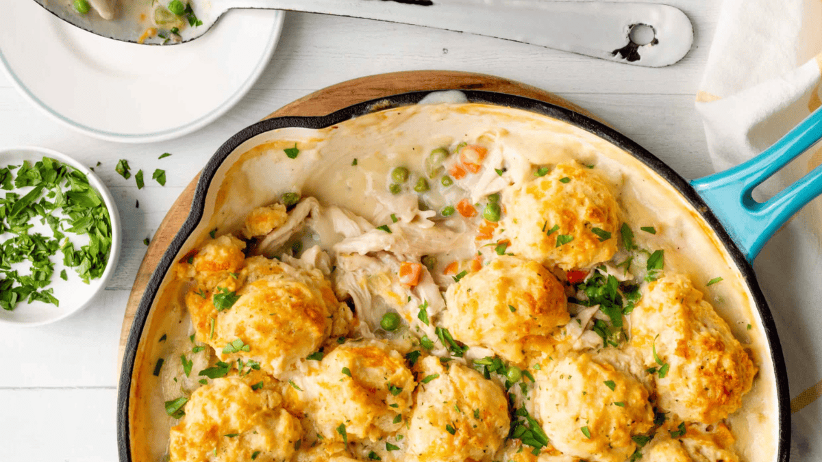 Chicken Cobbler with Red Lobster Cheddar Biscuit Topping