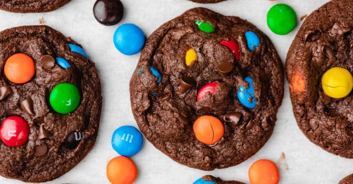 Chocolate M&M Cookies