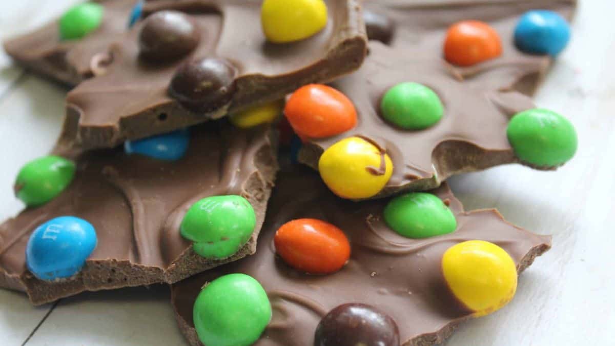 Caramel M&M Bark