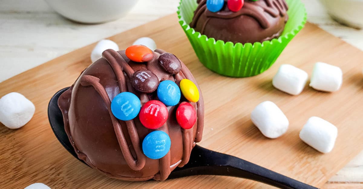 M&M Hot Cocoa Bombs