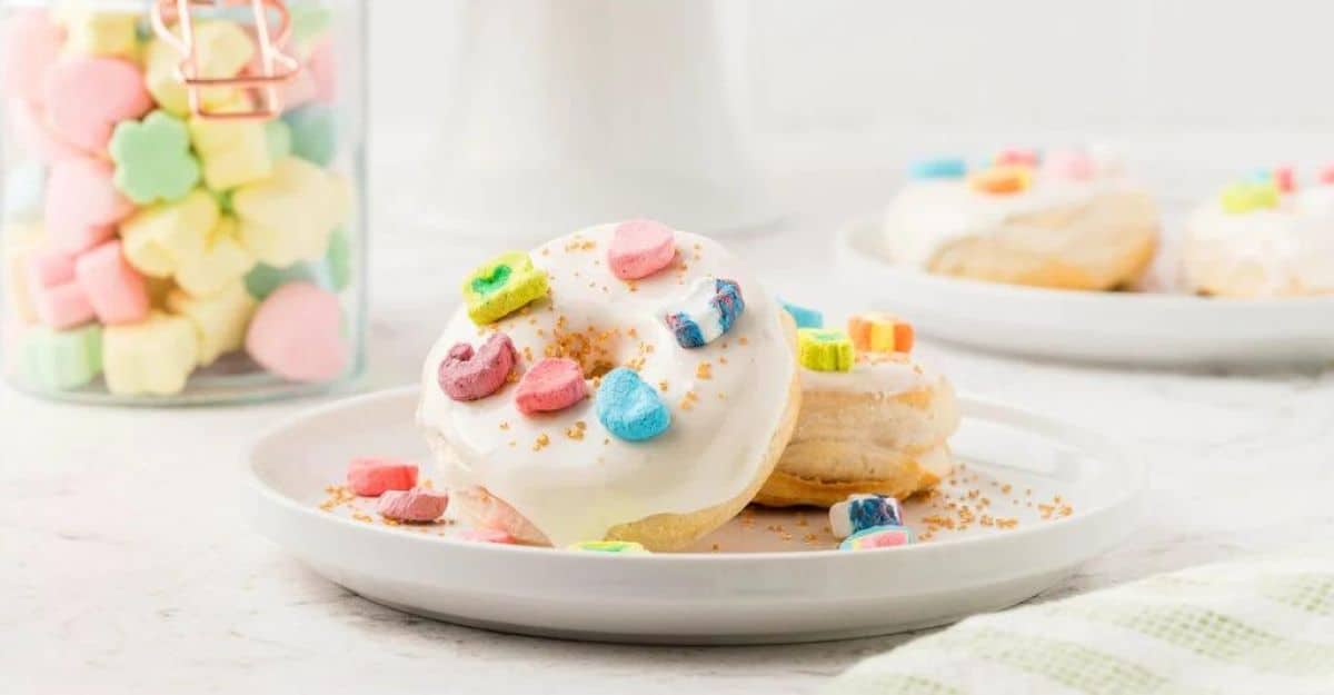 Air Fryer Lucky Charms Marshmallow Donuts