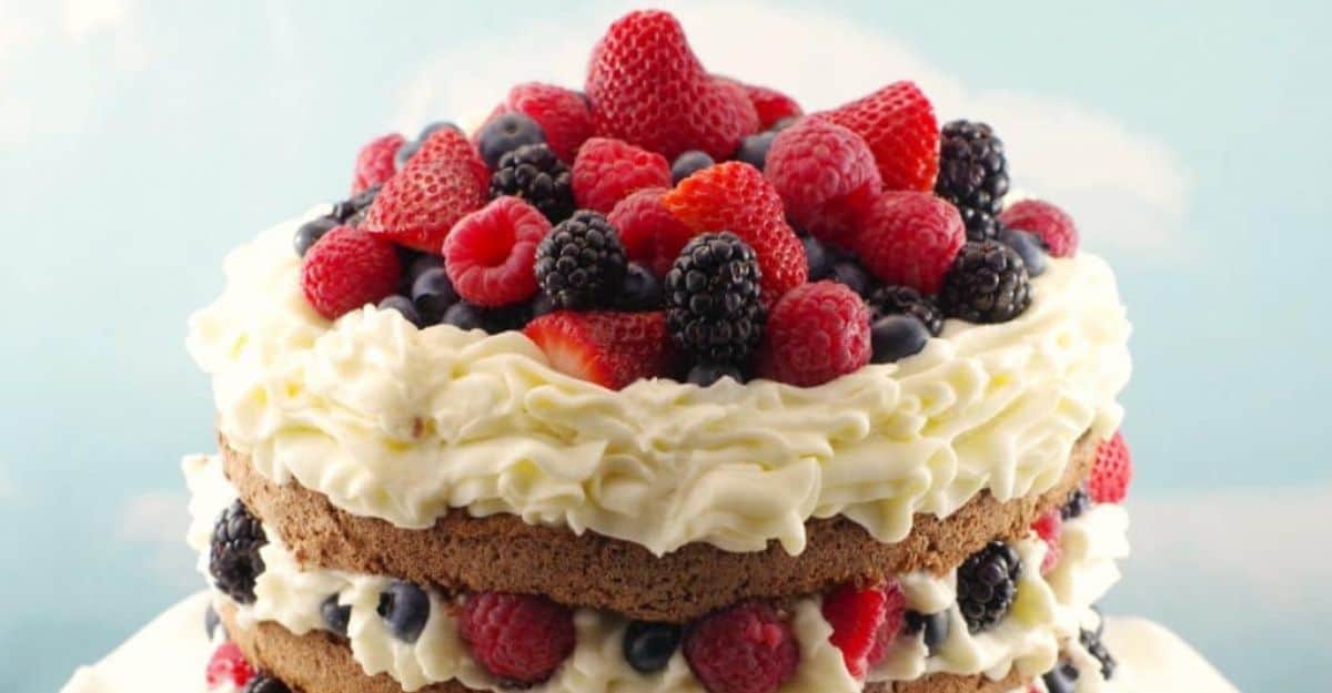 Chocolate Genoise Sponge Cake (with summer berries)