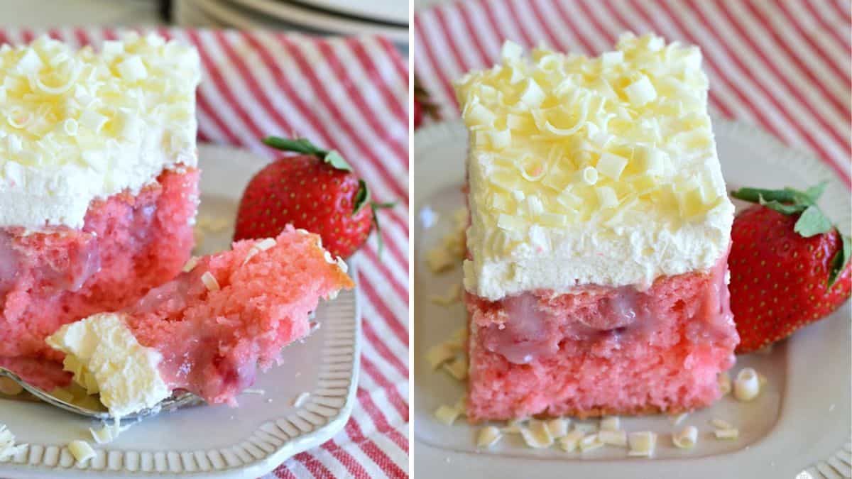 strawberry poke cake