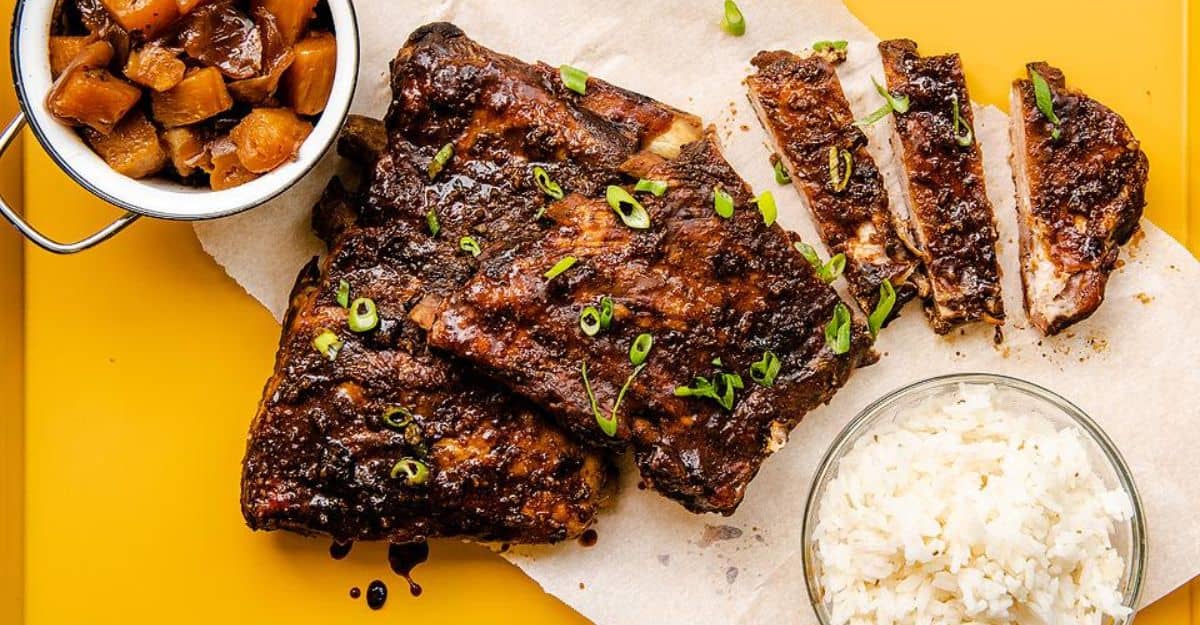 Fall off the Bone Slow Cooker Hawaiian Ribs