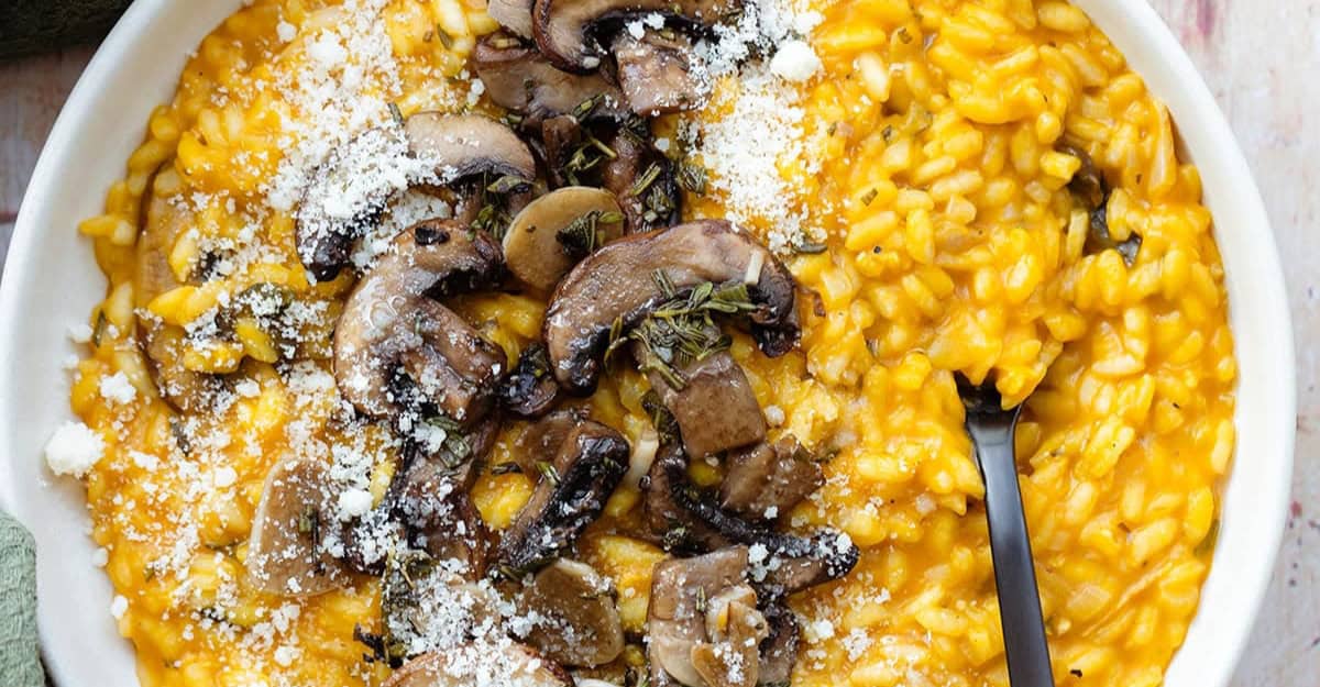 Pumpkin and Mushroom Risotto