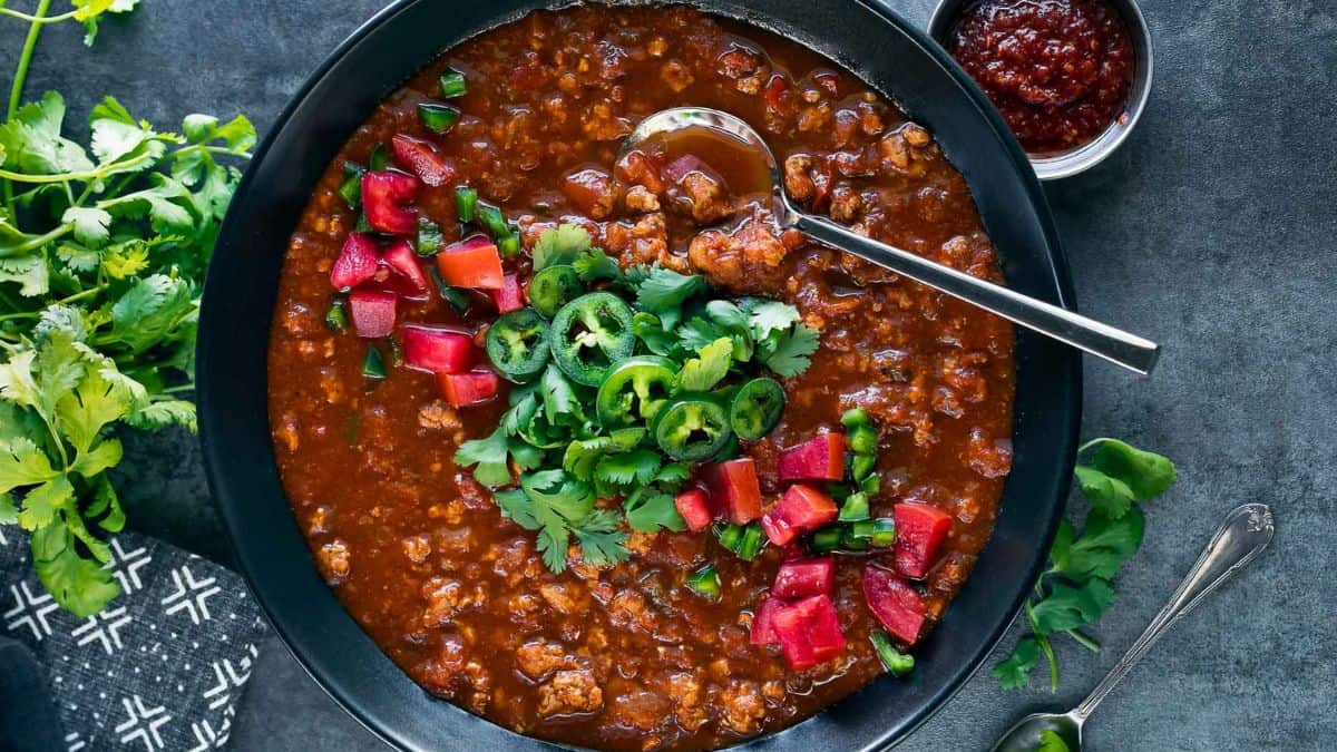 Spicy Harissa Turkey Chili