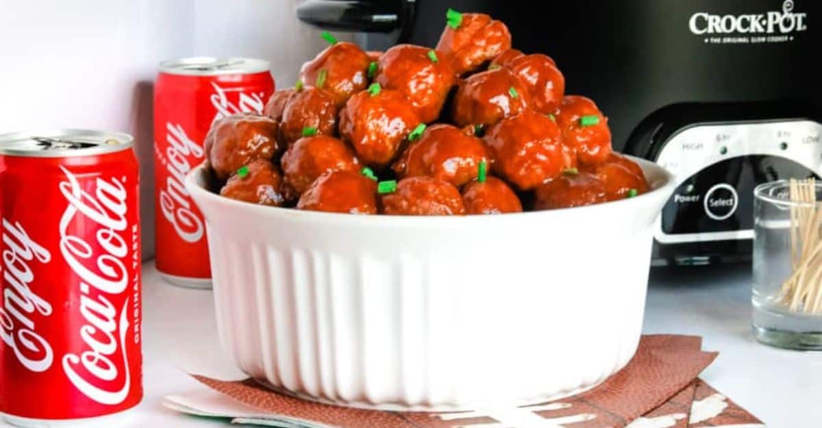 Crockpot Meatballs with Coca-Cola