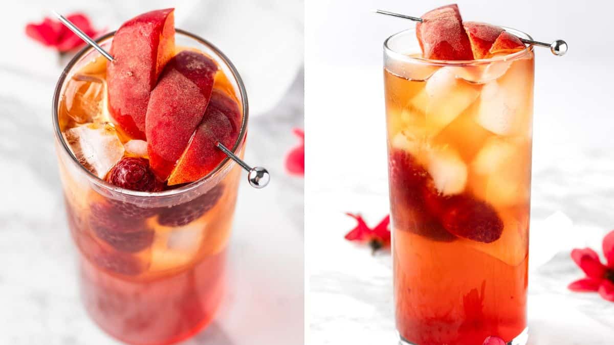 Bellini Peach Raspberry Iced Tea