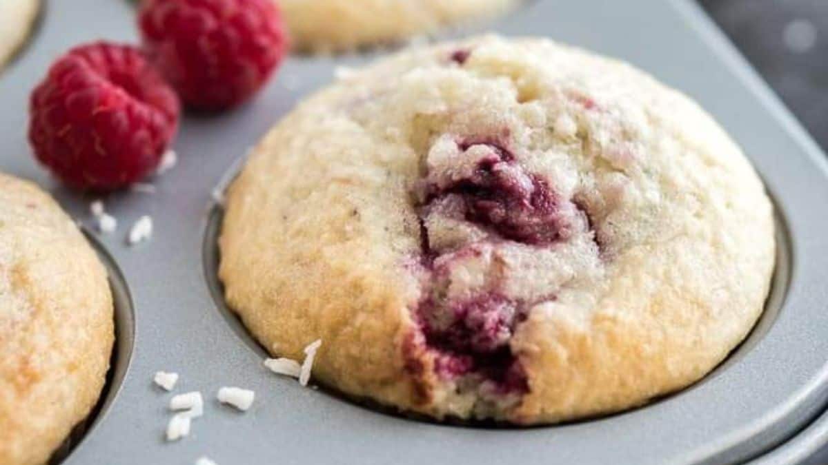 Raspberry Coconut Muffins