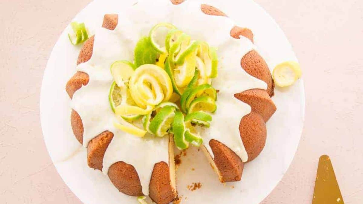 7up Pound Cake with Citrus Glaze