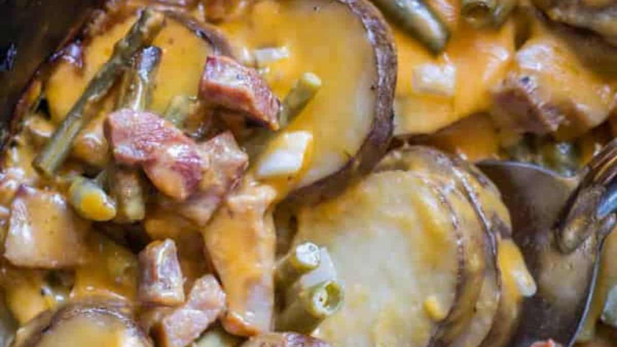 Slow Cooker Vintage Ham and Potato Dinner