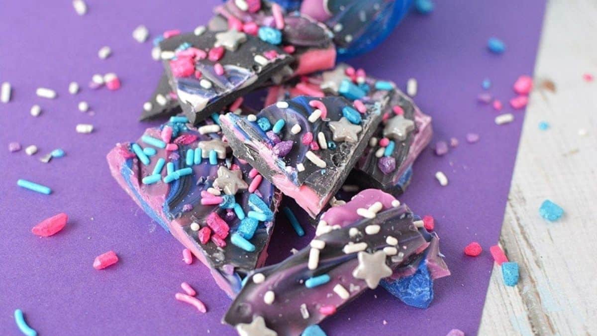 bark with galaxy colors and srpinkles