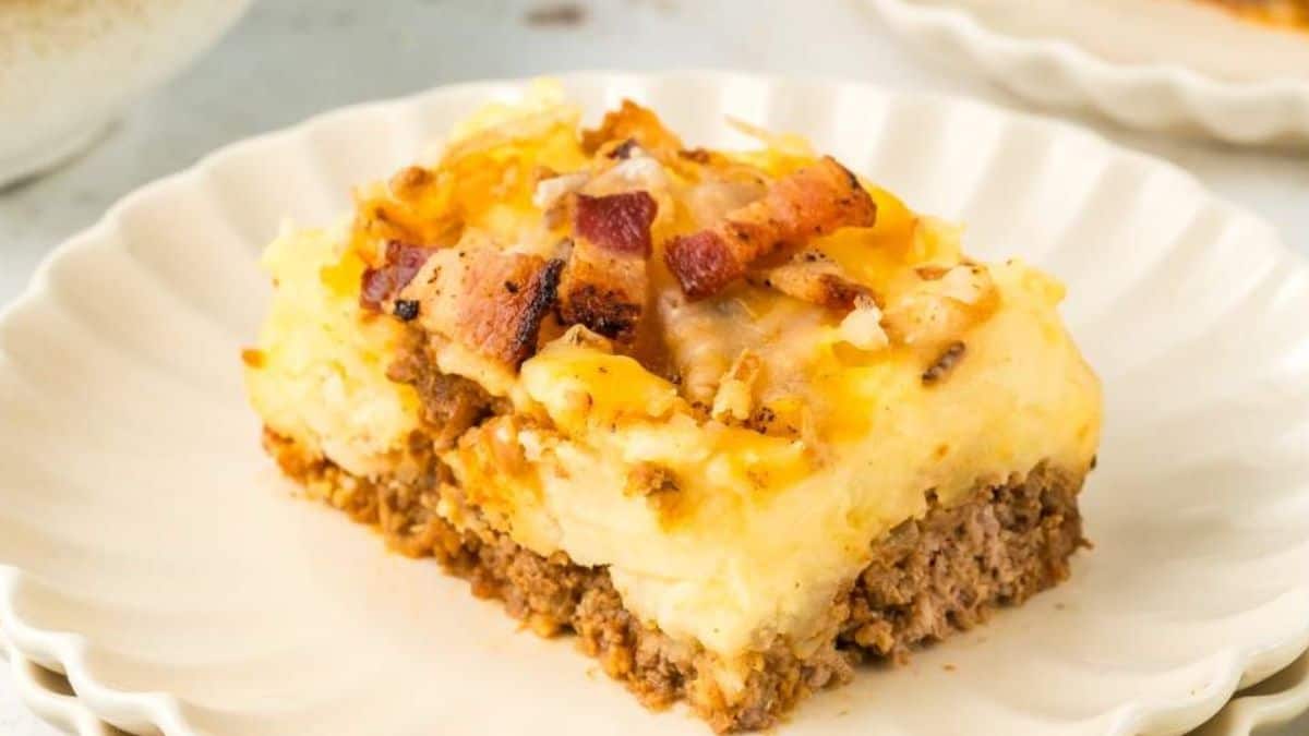 Cowboy Meatloaf and Potato Casserole