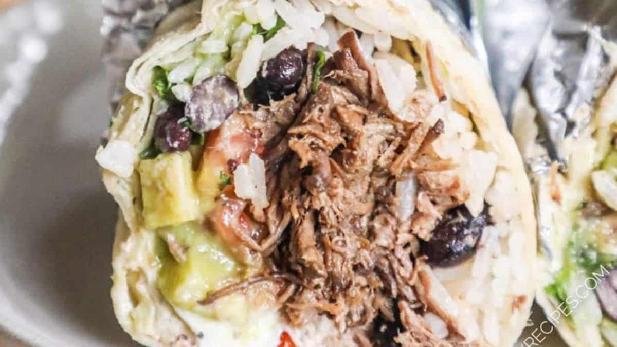 Loaded Beef Barbacoa Burrito