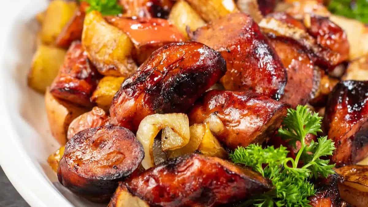 Chicken Sausage with Apples, Onions, and Potatoes
