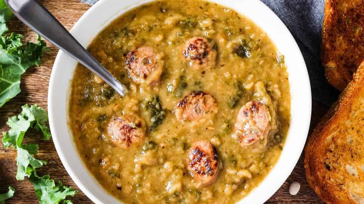 White Bean Soup with Kale and Chicken Sausage