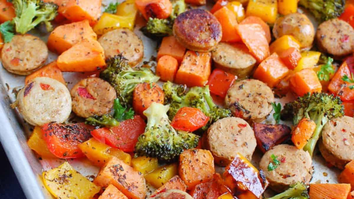 Sheet Pan Chicken Sausage and Vegetables