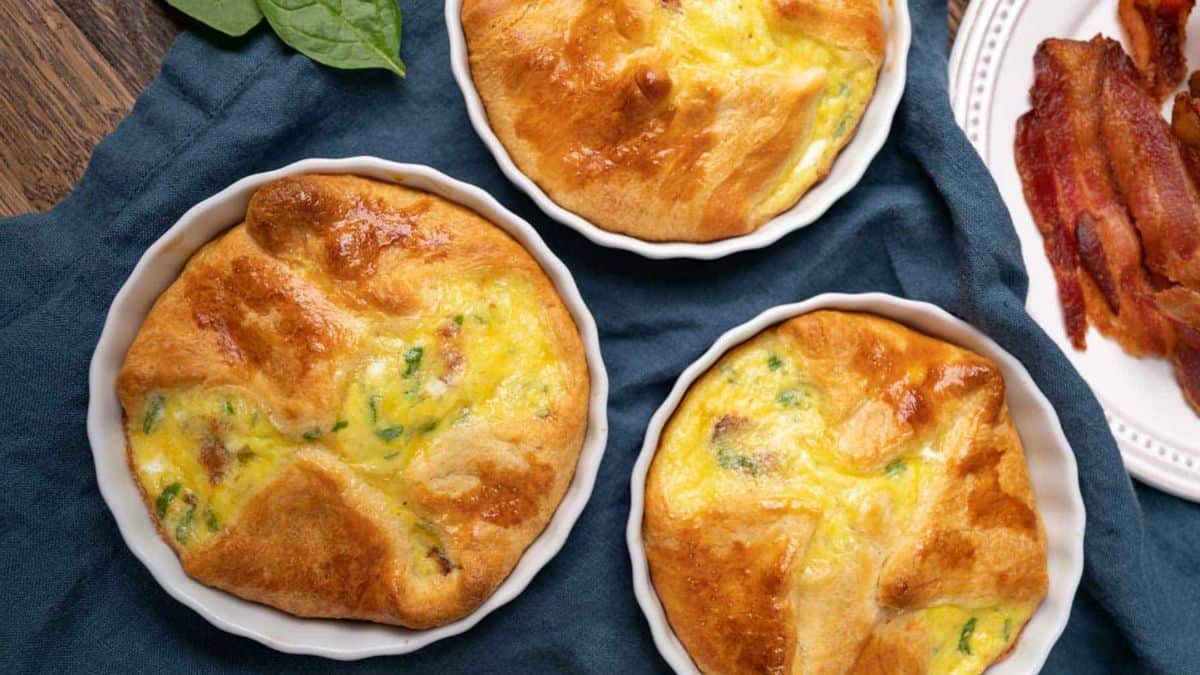 Spinach and Cheese Egg Soufflé