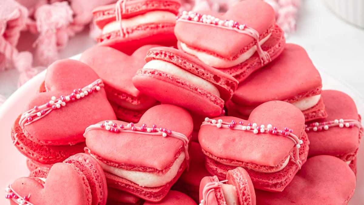 Heart Macarons