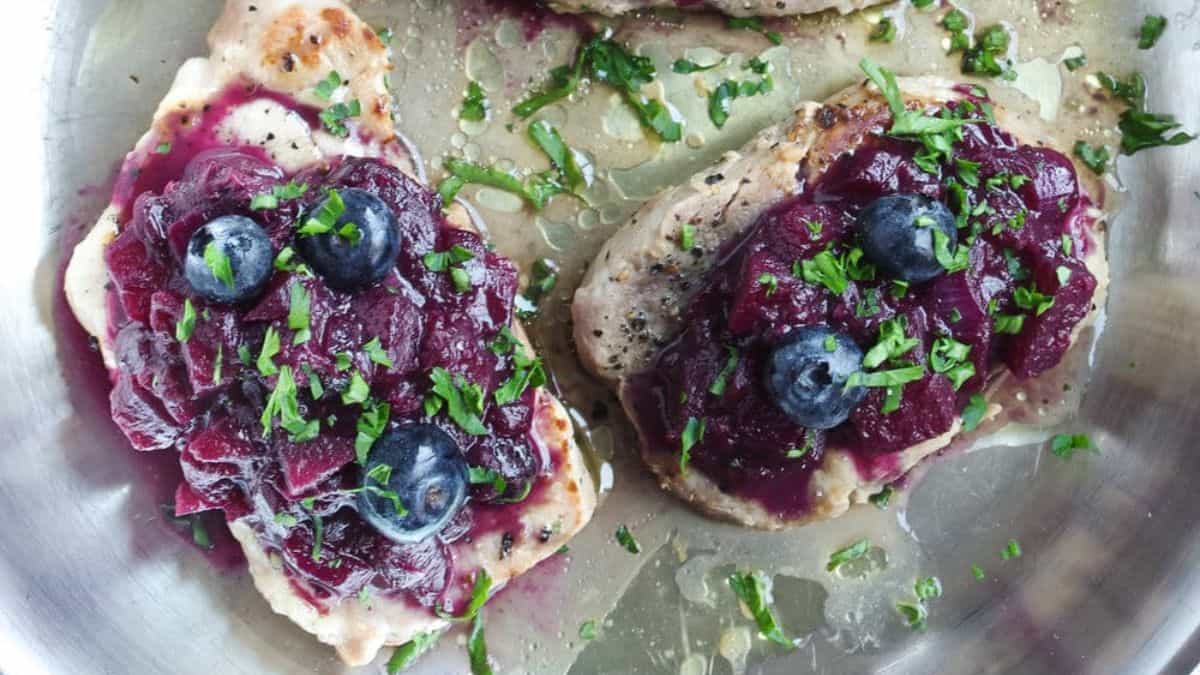 Pan Seared Pork Chops with Compote