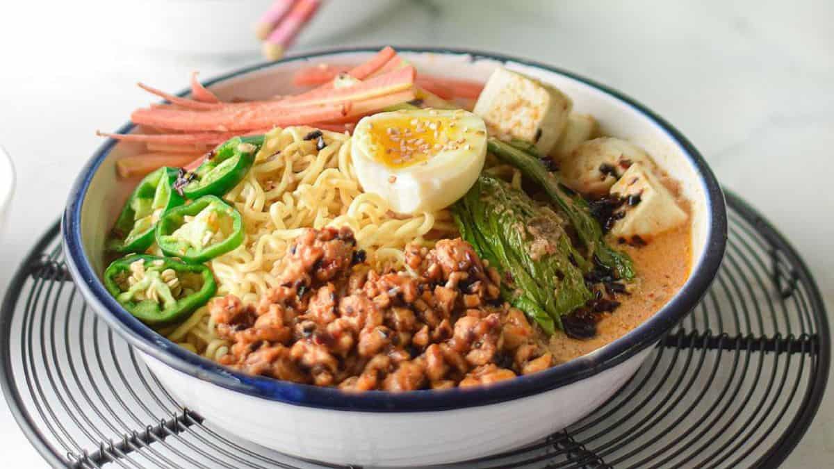 Miso Ramen with Chicken, Tofu and Spicy Tahini