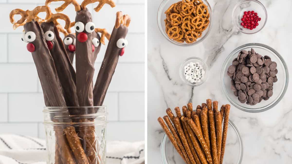 Reindeer Pretzel Rods