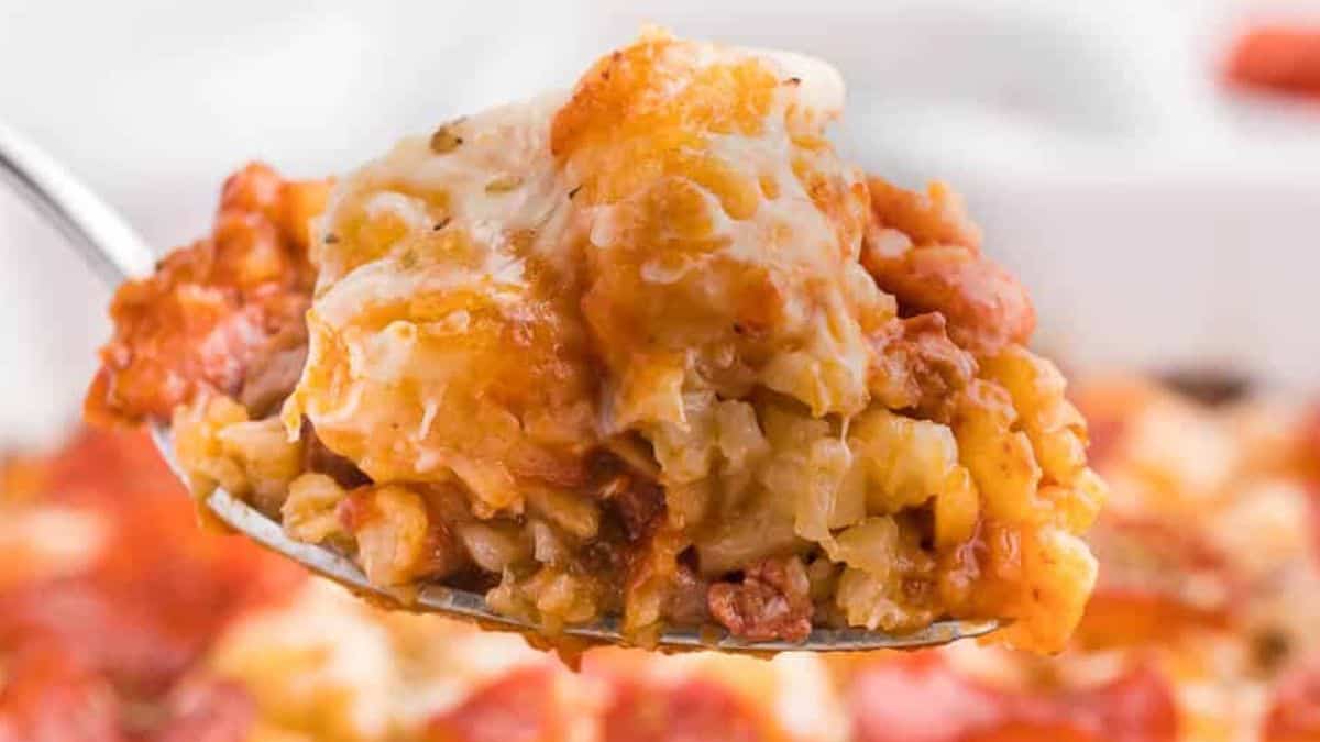 Pizza Tater Tot Casserole