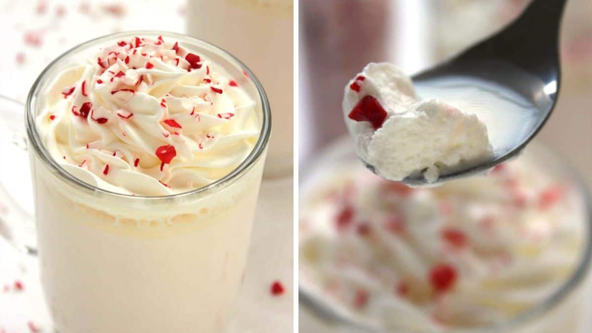 peppermint white hot chocolate