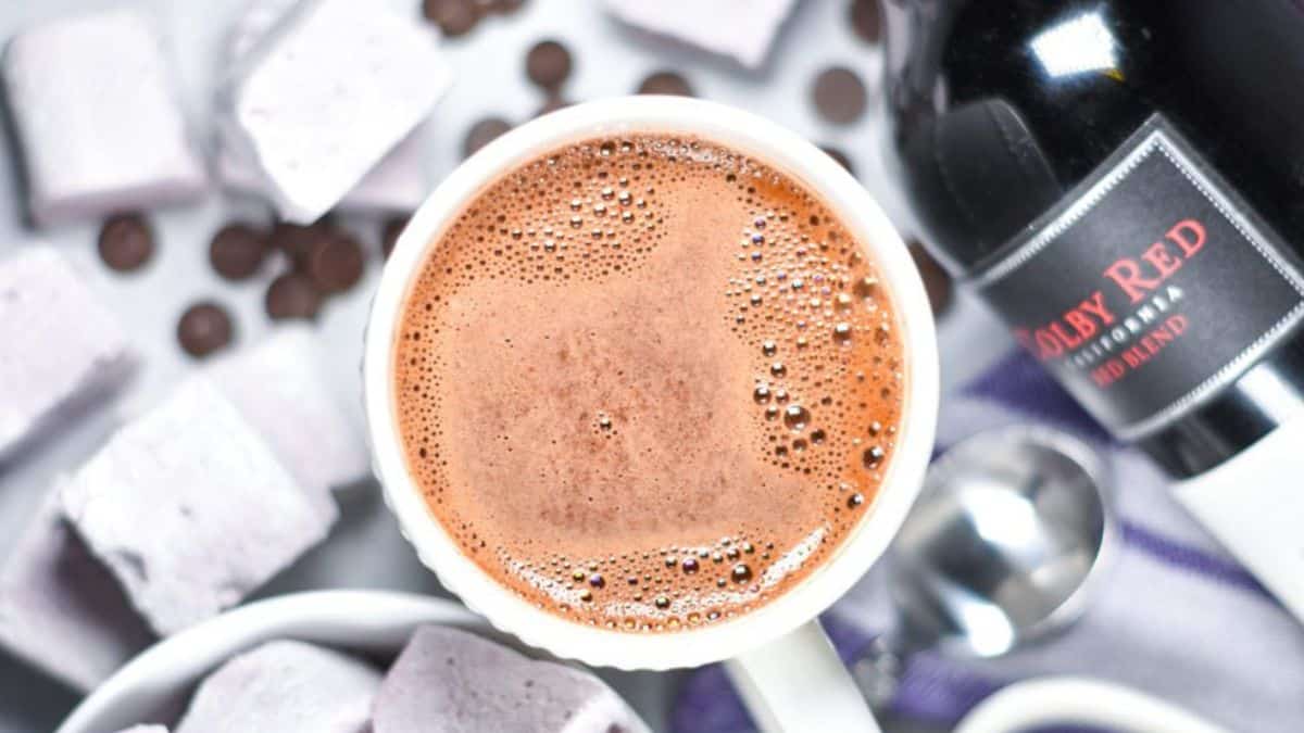 hot chocolate with red wine