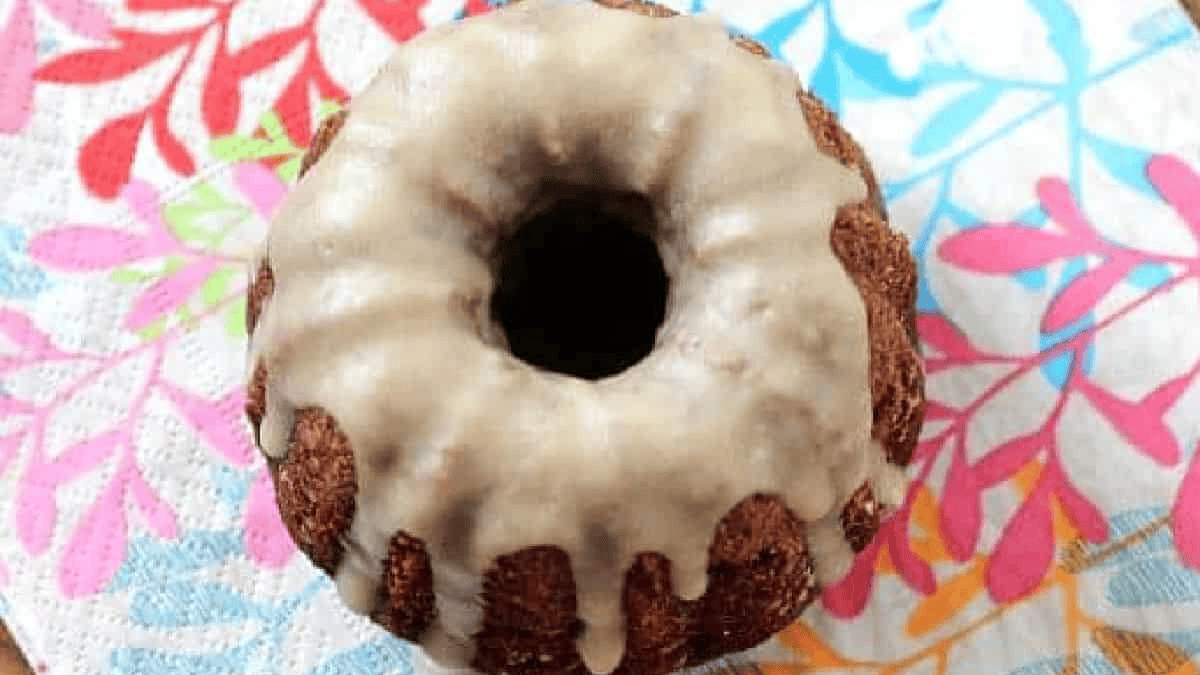 A perfectly served chocolate kahlua cake