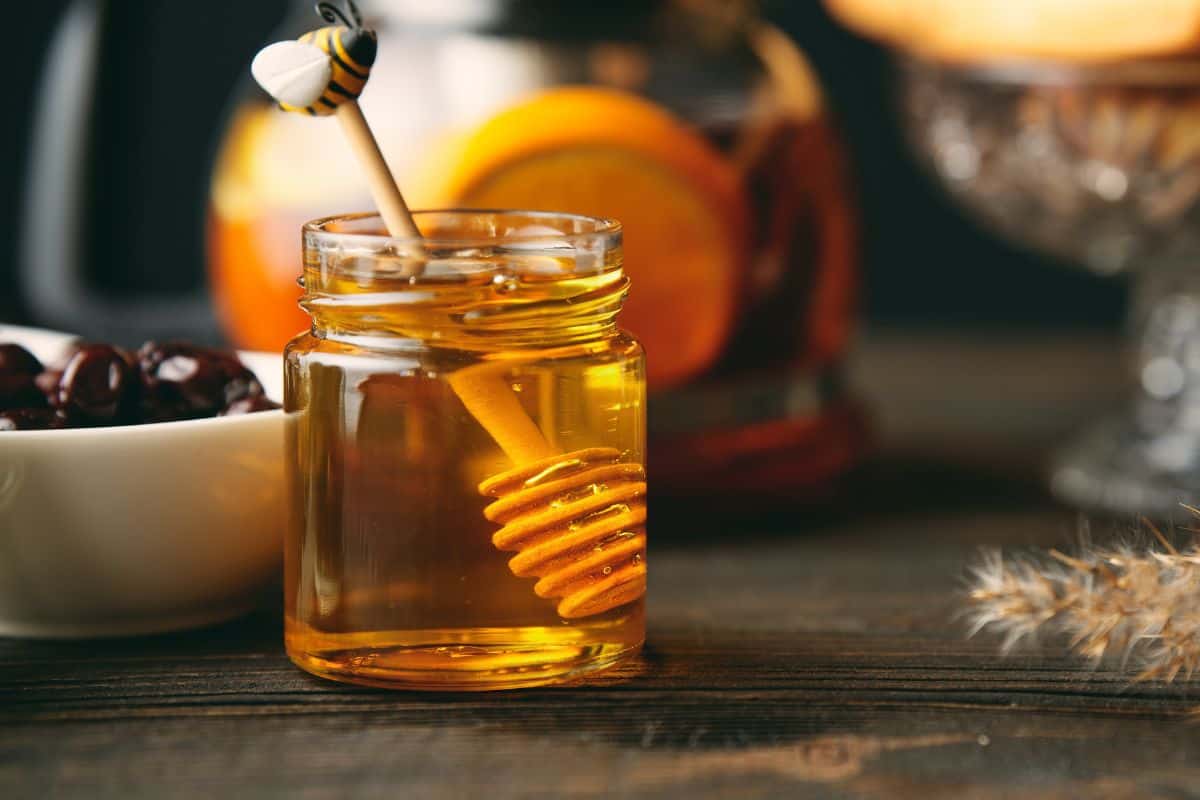 honey in a jar