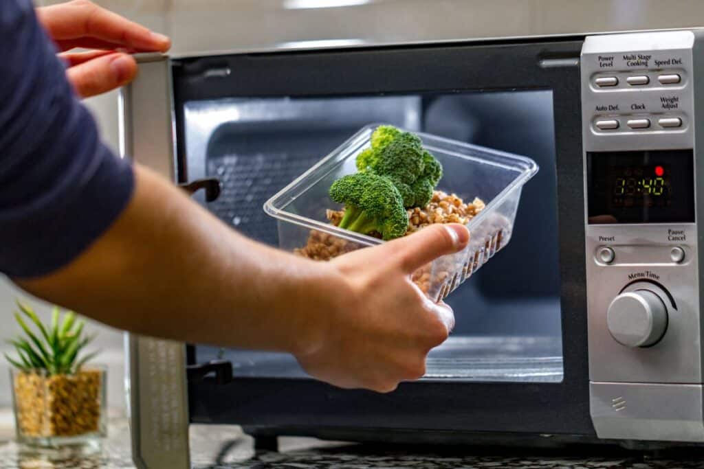microwaving a dish