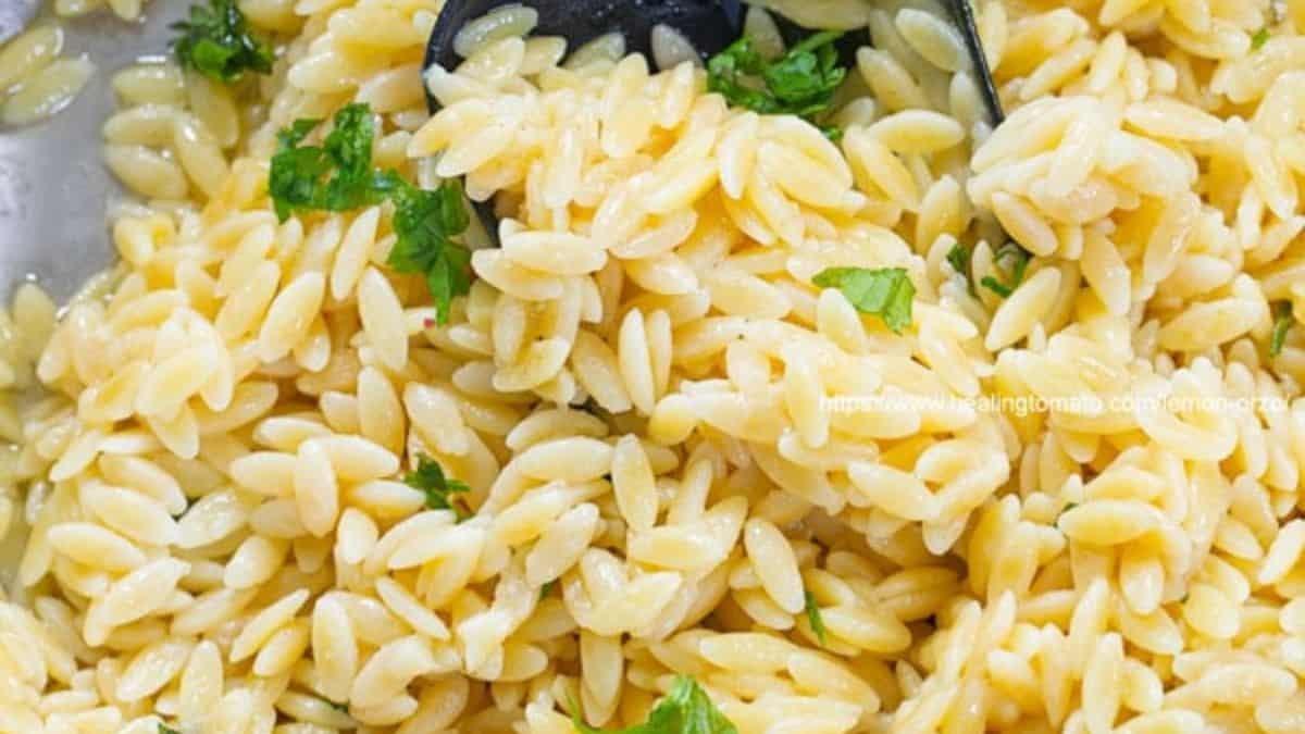 One pot orzo with lemon.