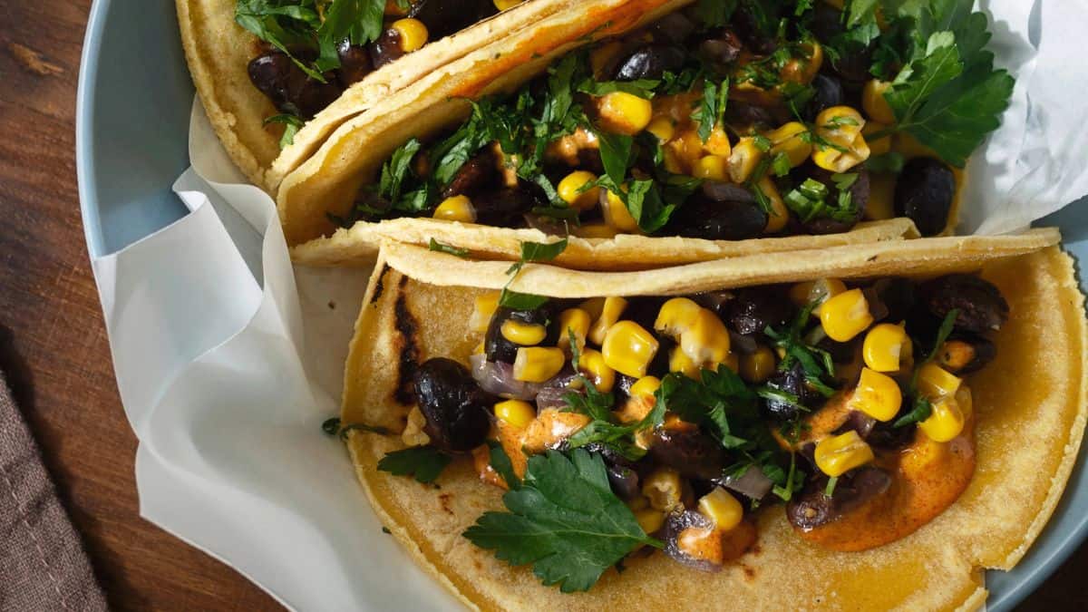 Black Bean and Corn Tacos