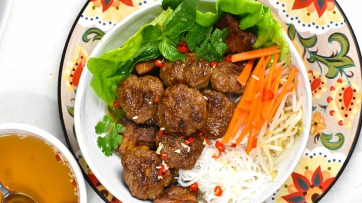 Freshly cooked Bun Cha