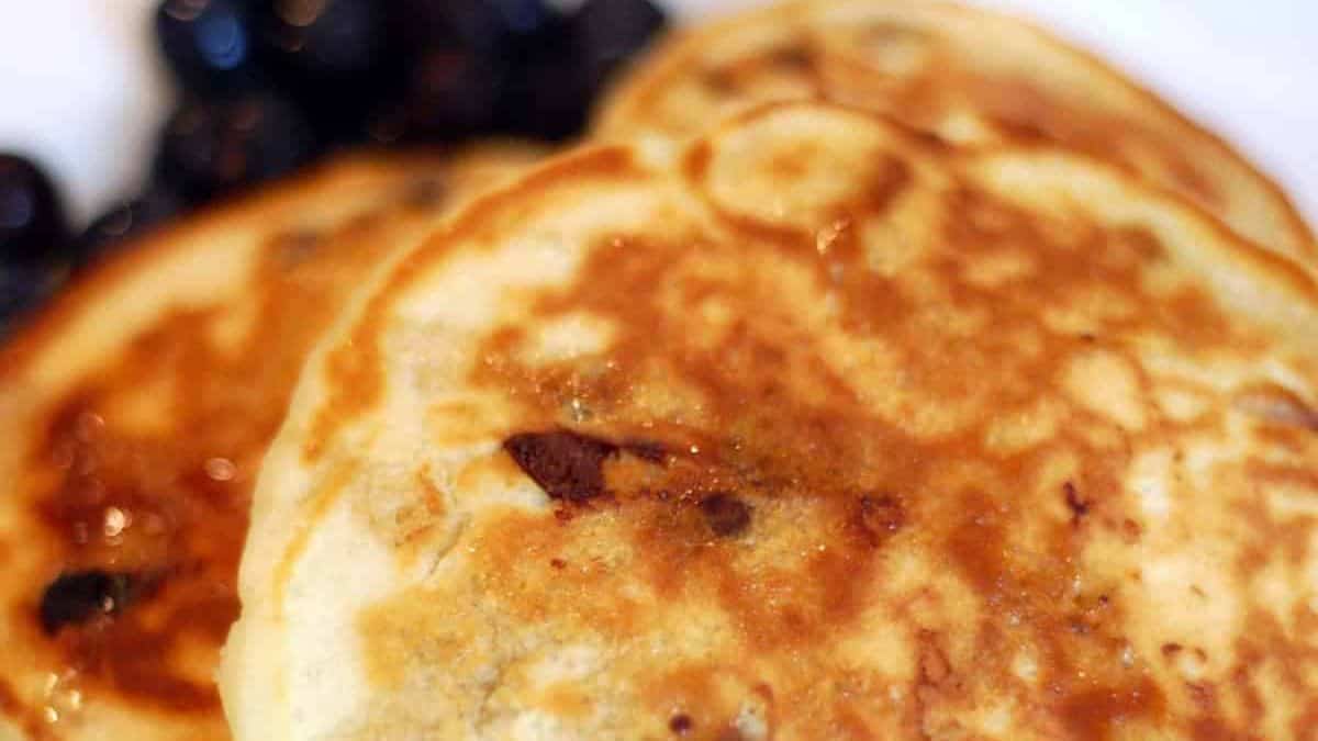 Freshly cooked pancakes.