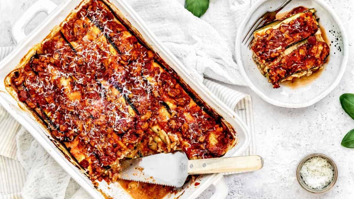Low-carb Zucchini lasagna.