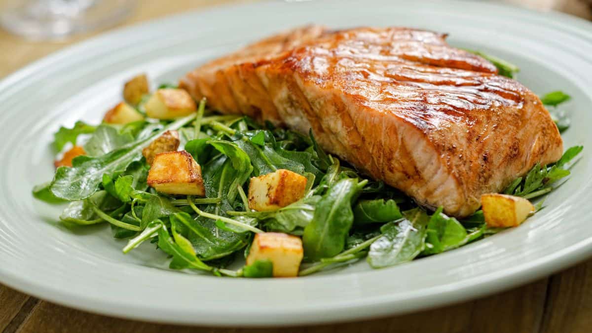 grilled salmon salad