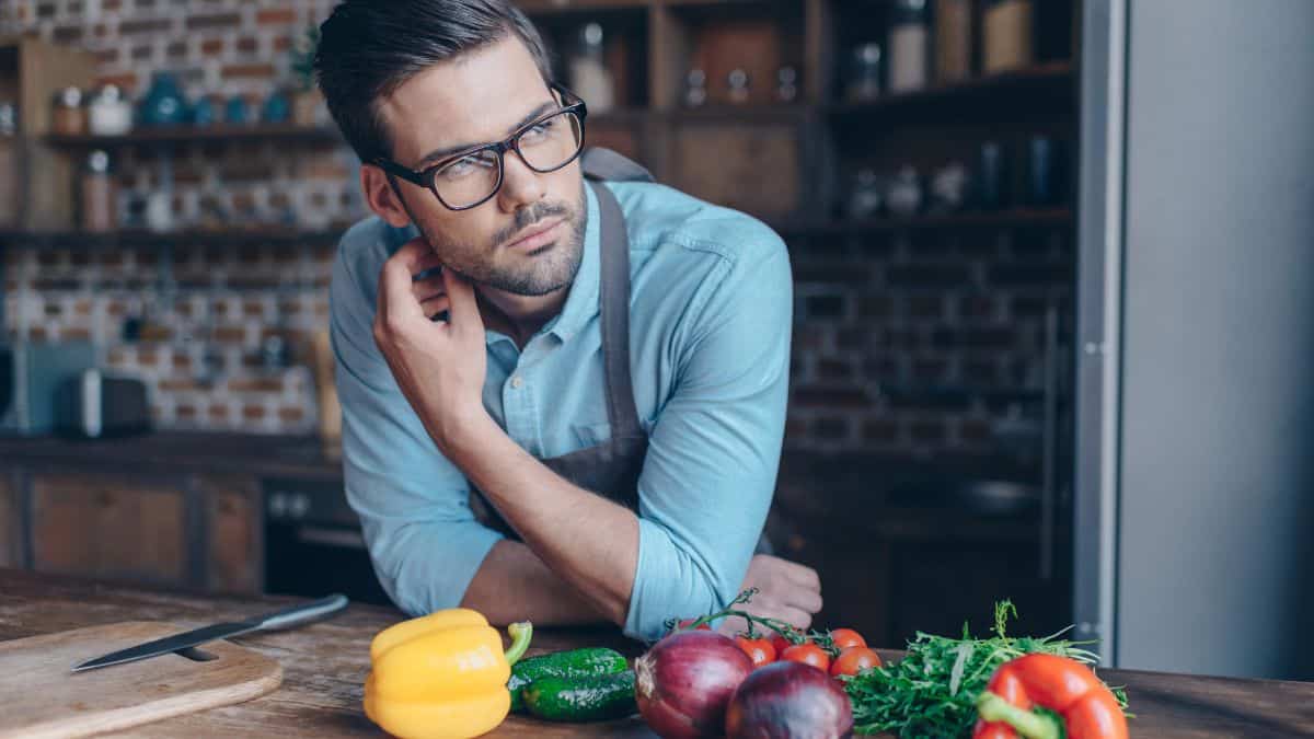 man in kitchen