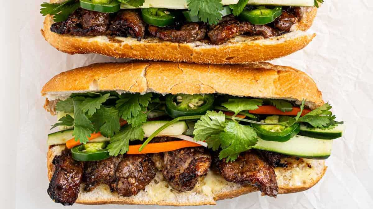 Bánh Mì Thịt Nướng or grilled pork sandwich 