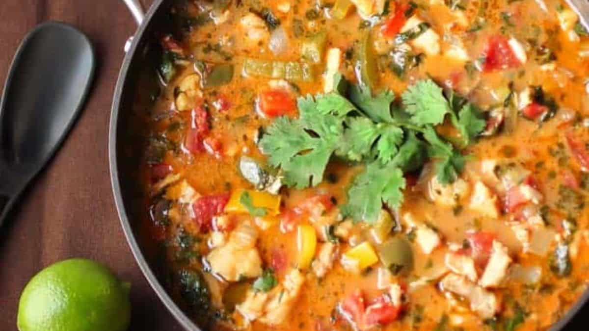 A bowl of Brazilian fish stew.