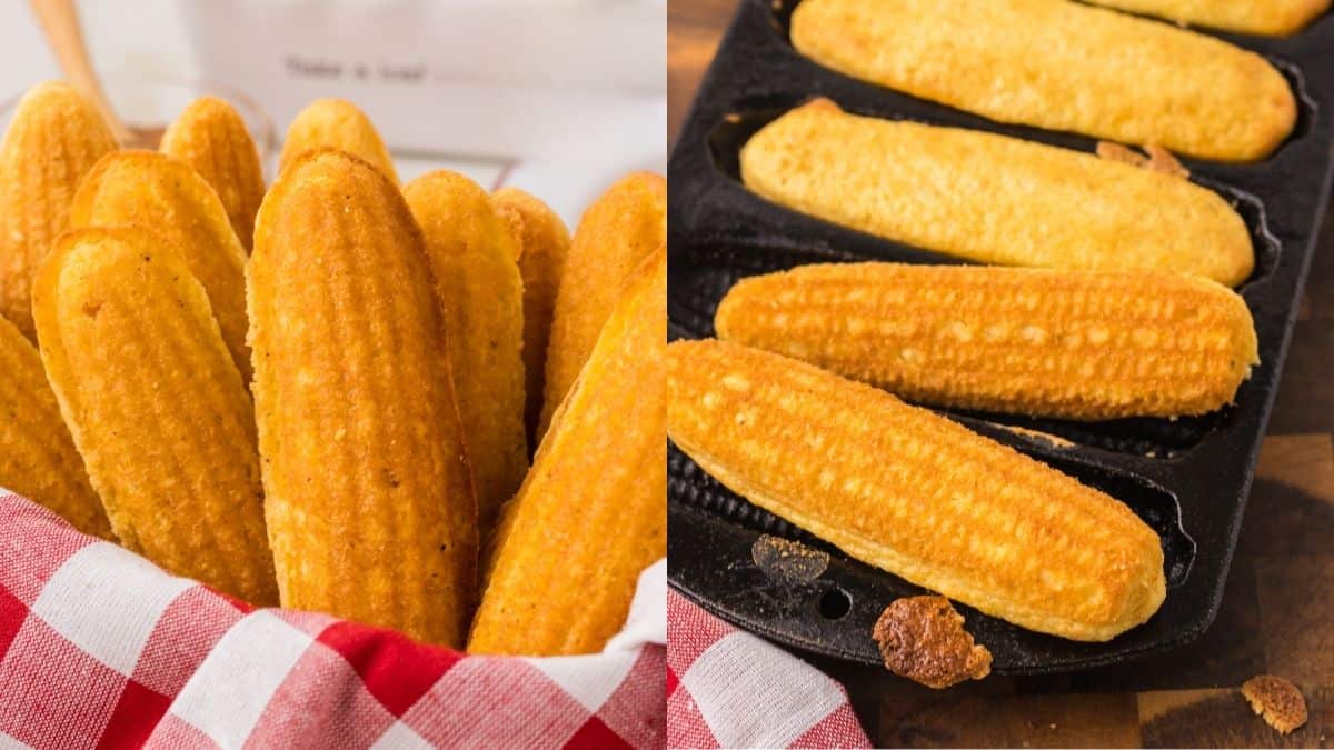 mini corn-shaped cornbread sticks.