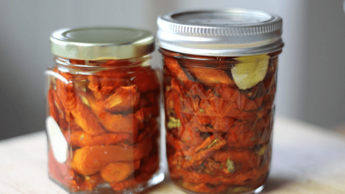 Two jars of Sun-Dried Tomatoes.