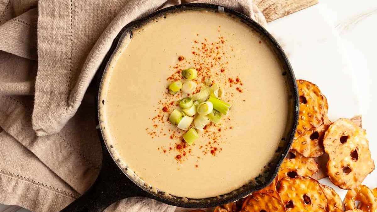 A bowl of Guinness cheese dip