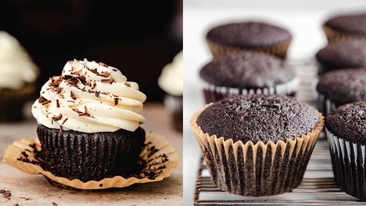 Chocolate flavored Guinness cupcake