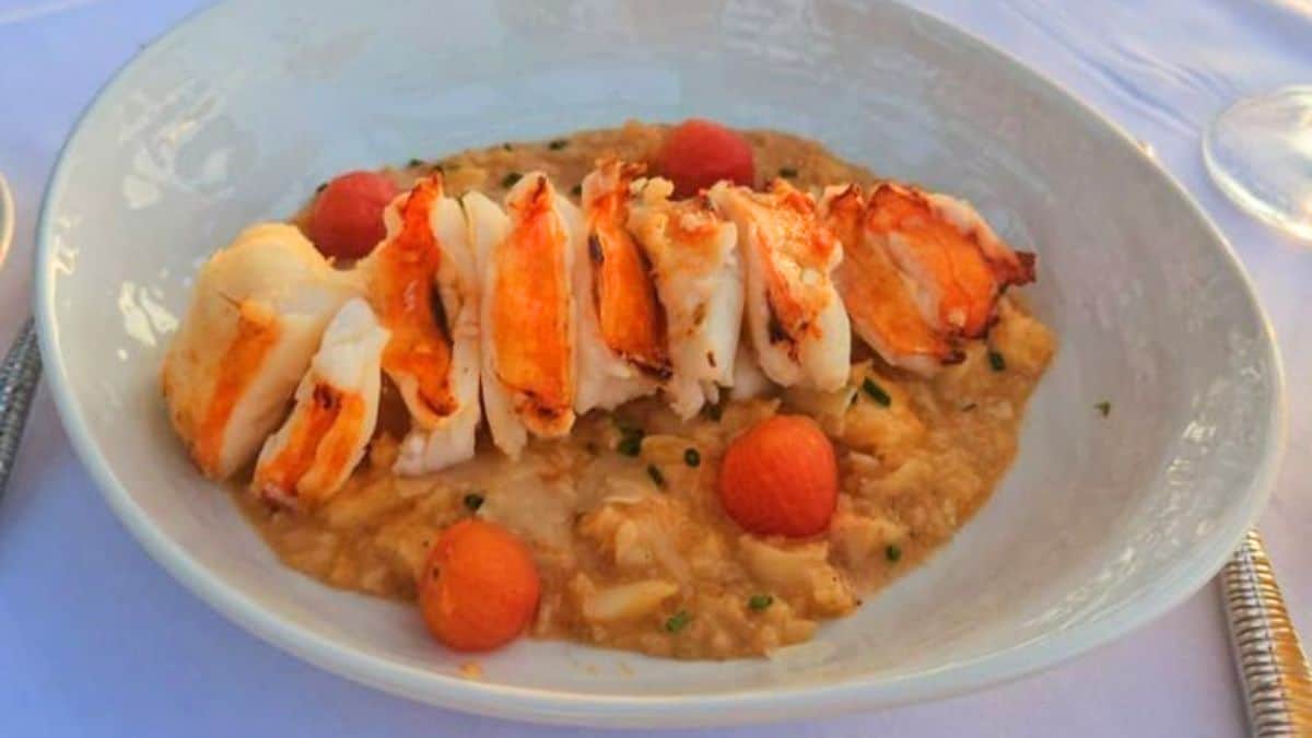 Latitudes' lobster risotto