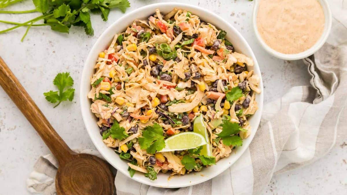 A bowl of Mexican coleslaw.