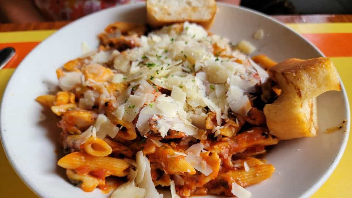 Seafood marinara of The Flaming Buoy Filet Co.